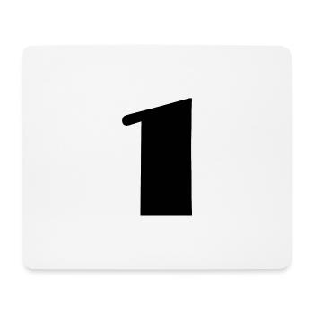 1 AN. 1er ANNIVERSAIRE. ANNIVERSAIRE 1 AN. 1. UN - Tapis de souris (format paysage) - blanc - Devant