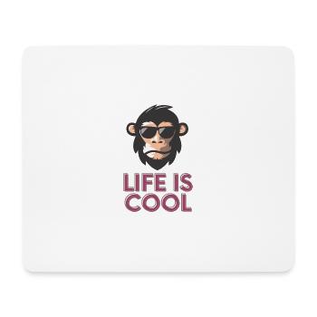 life is cool - Tapis de souris (format paysage) - blanc - Devant