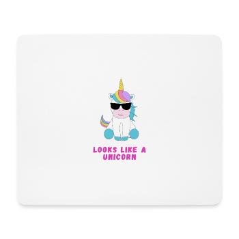 Einhorn - Mousepad (Querformat) - Weiß - Vorne