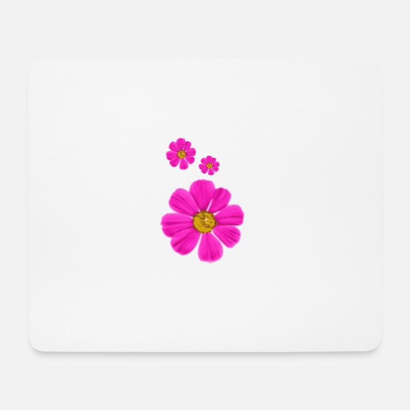 Blumen - Mousepad (Querformat) - Weiß