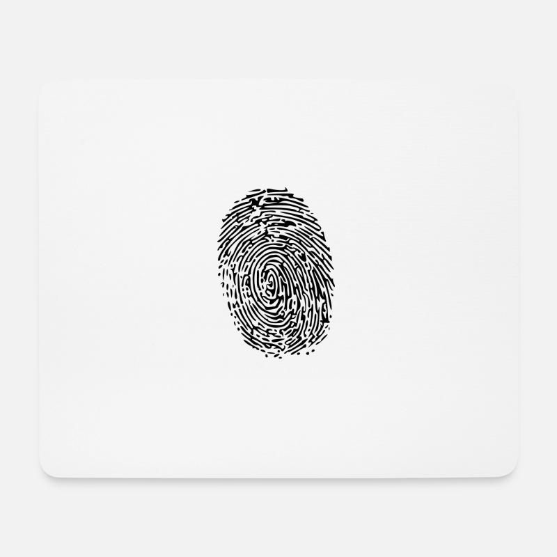 Fingerabdruck - Mousepad (Querformat) - Weiß