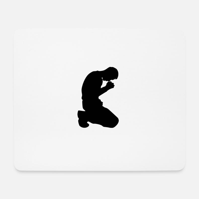 Beten - Mousepad (Querformat) - Weiß