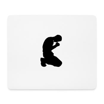 Prayer Silhouette - Mousepad (Querformat) - Weiß - Vorne