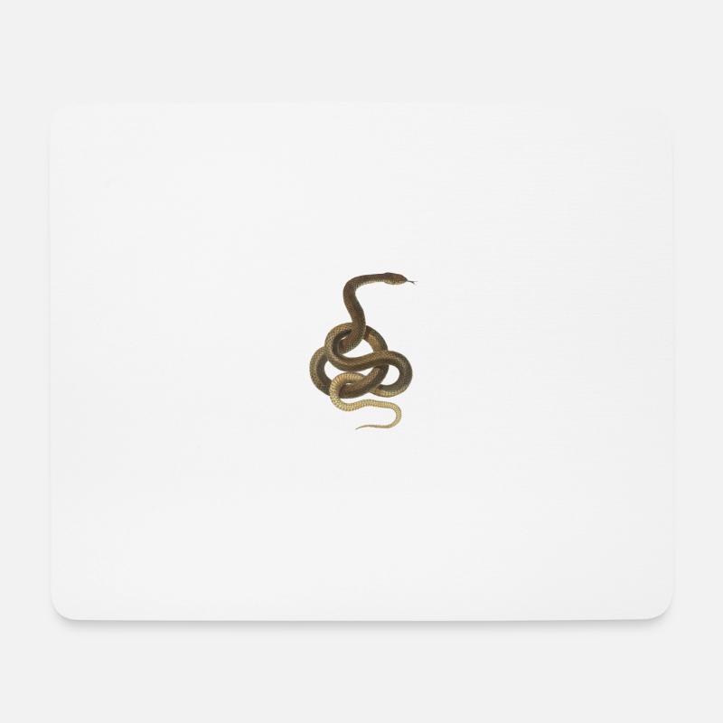 Schlange - Mousepad (Querformat) - Weiß
