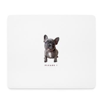 French Bulldog - Mousepad (Querformat) - Weiß - Vorne