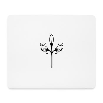 fleur - Tapis de souris (format paysage) - blanc - Devant