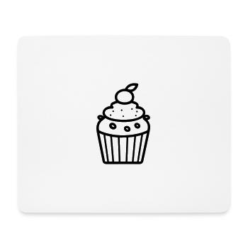 muffin - Tapis de souris (format paysage) - blanc - Devant