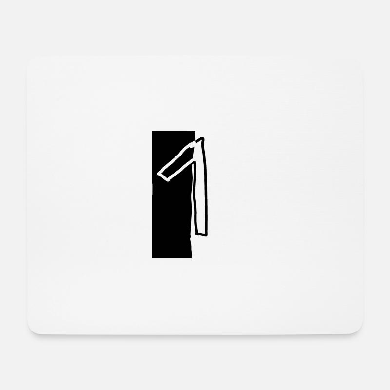 Number One - Mousepad (Querformat) - Weiß