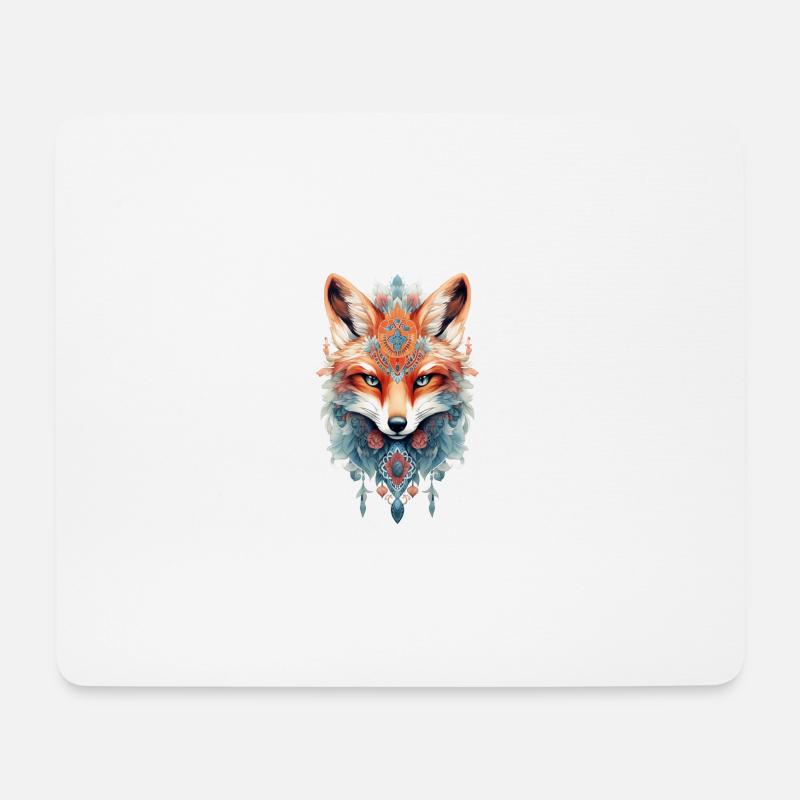 Boho fox colorful - Mouse Pad (horizontal) - white
