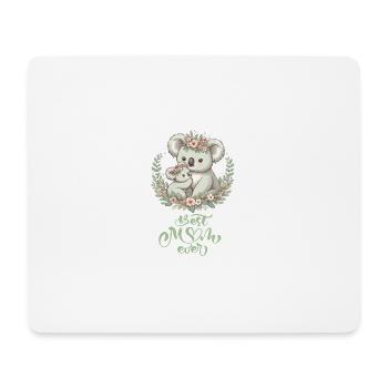 Meilleure maman jamais Koala embrasser Couronne de fleurs - Tapis de souris (format paysage) - blanc - Devant