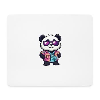 Panda Comic Vacances - Tapis de souris (format paysage) - blanc - Devant