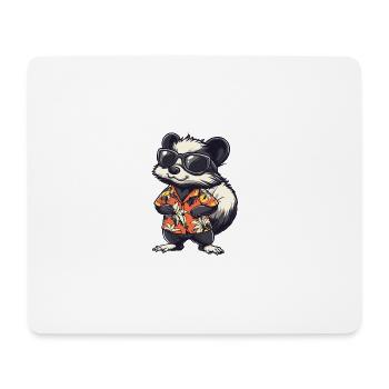 Skunk Comic Holiday - Tapis de souris (format paysage) - blanc - Devant