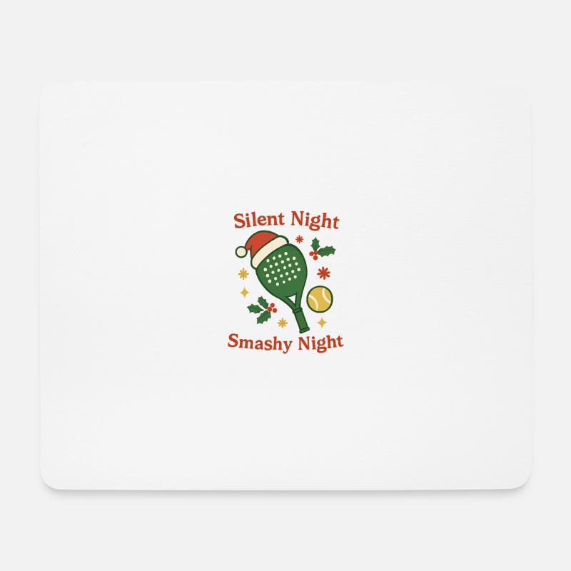 Silent Night Smashy Night - Mousepad (Querformat) - Weiß