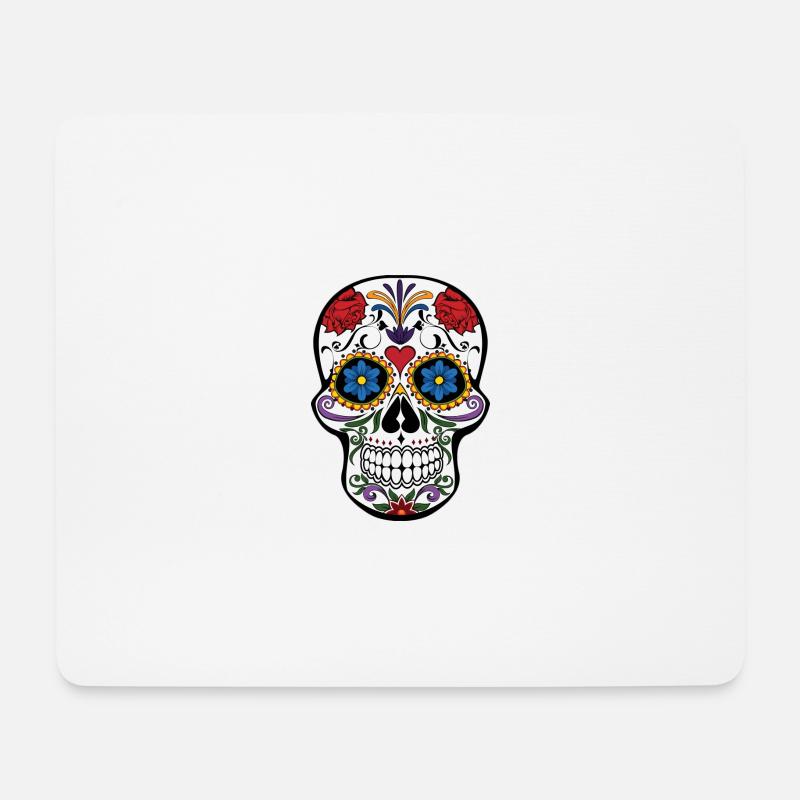 Totenkopf "Mexico" - Mousepad (Querformat) - Weiß