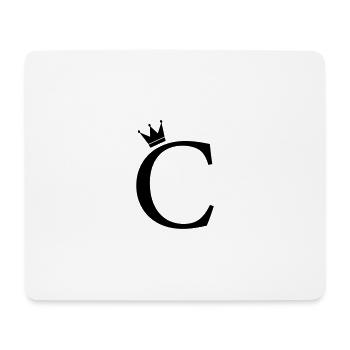 Couronne monogramme C - Tapis de souris (format paysage) - blanc - Devant