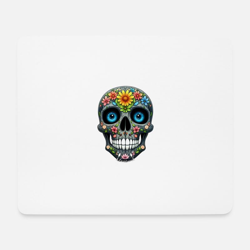 menschlicher Schädel aus niedlichem Avatar - Mousepad (Querformat) - Weiß