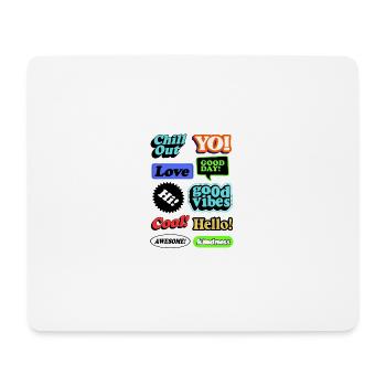 Comic graffiti speech bubbles - Mouse Pad (horizontal) - white - Front