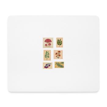 Botanik Pflanzen Briefmarken - Mousepad (Querformat) - Weiß - Vorne