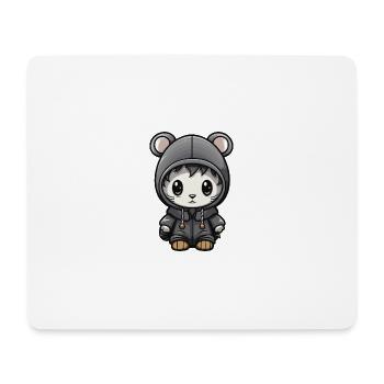 Mouse Winter Animal Baby Comic - Mouse Pad (horizontal) - white - Front