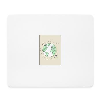 Around the world by plane - Mouse Pad (horizontal) - white - Front