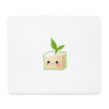 Cute Tofu Illustration - Mousepad (Querformat) - Weiß - Vorne
