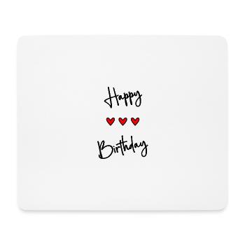HAPPY BIRTHDAY. JOYEUX ANNIVERSAIRE. ANNIVERSAIRE. - Tapis de souris (format paysage) - blanc - Devant