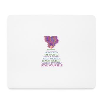 Sich selbst lieben - Mousepad (Querformat) - Weiß - Vorne