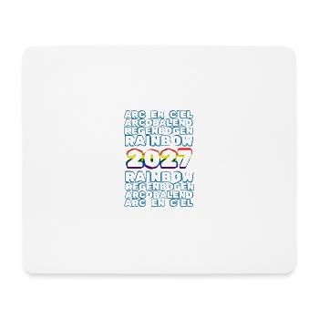 Arc-en-ciel 2027 - Tapis de souris (format paysage) - blanc - Devant