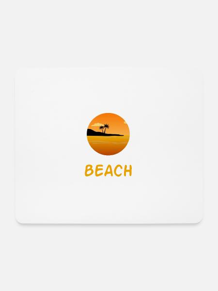 Strand Sommer - Mousepad (Querformat) - Weiß