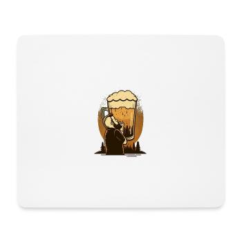 bier träumer in der natur - Mousepad (Querformat) - Weiß - Vorne