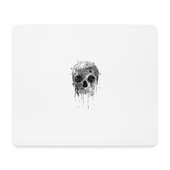 T-Shirt "Rebel Skull" - Mouse Pad (horizontal) - white - Front
