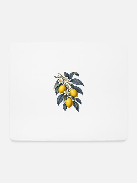 Zitrone - Mousepad (Querformat) - Weiß