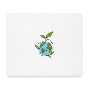 Die wachsende Welt - Mousepad (Querformat) - Weiß - Vorne