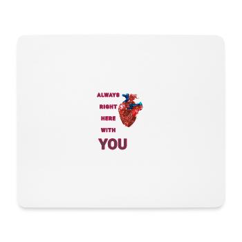 Anatomisches Herzdesign - Mousepad (Querformat) - Weiß - Vorne