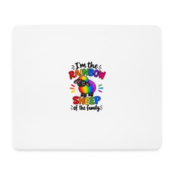 I’m the Rainbow Sheep of the Family  - Mousepad (Querformat) - Weiß - Vorne