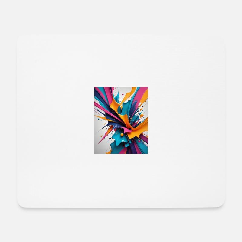 Farbklecks - Mousepad (Querformat) - Weiß