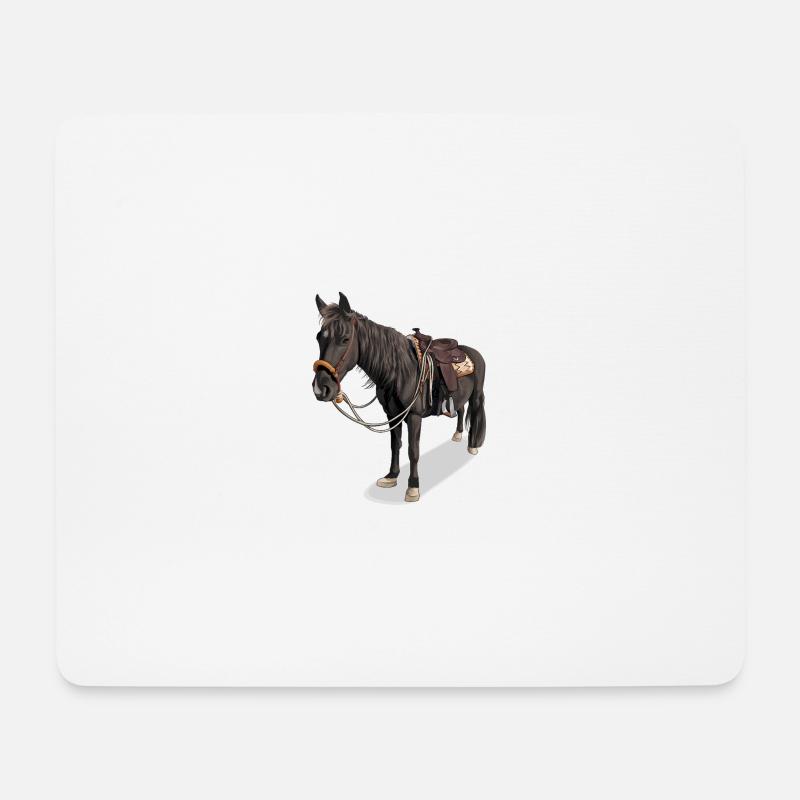 Pferd // Illustration - Mousepad (Querformat) - Weiß
