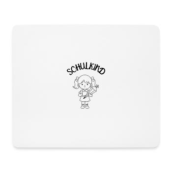 Schulkind Mädchen Einschulung Schultüte - Mousepad (Querformat) - Weiß - Vorne