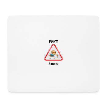 Papy à bord de ce super cadeau pour un super papy - Tapis de souris (format paysage) - blanc - Devant