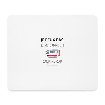 Je peux pas je me barre en camping-car - Tapis de souris (format paysage) - blanc - Devant