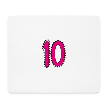 10. 10 YEARS. 10th ANNIVERSARY. 10 YEAR ANNIVERSARY. - Mouse Pad (horizontal) - white - Front
