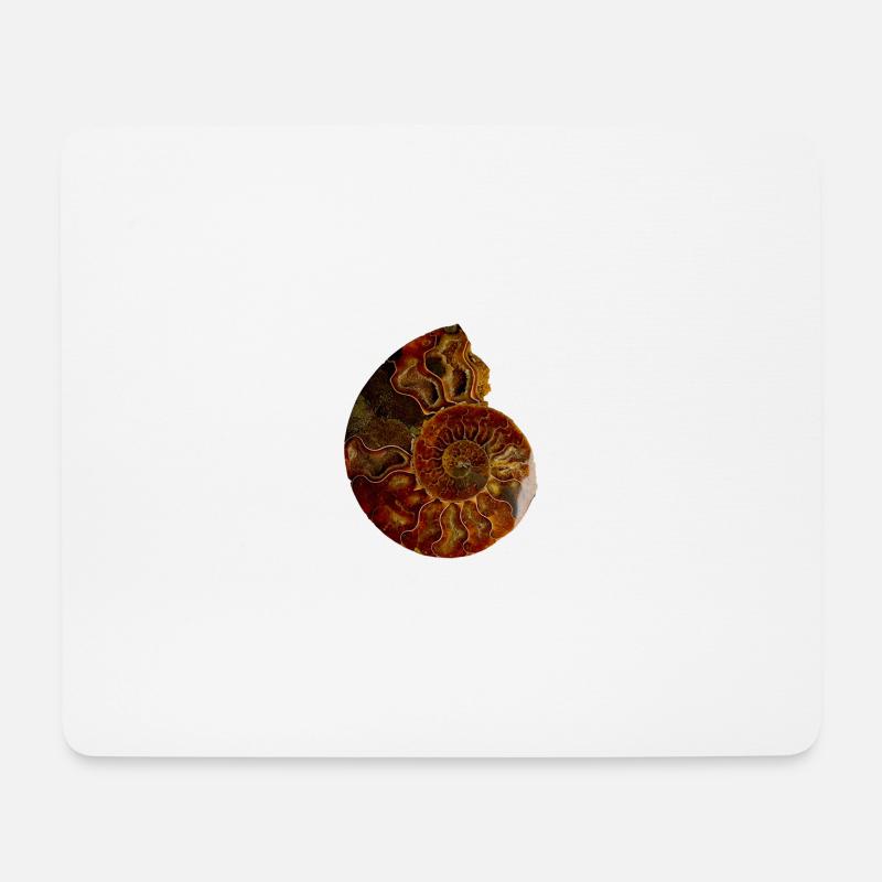 Versteinerung mineralisierte Schnecke - Mousepad (Querformat) - Weiß
