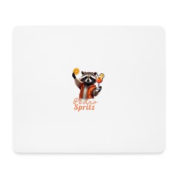 Waschbär,illustration, Cocktail,pedro - Mousepad (Querformat) - Weiß - Vorne