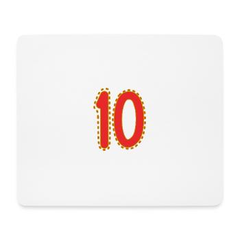 10. 10 JAHRE. 10-JÄHRIGES JUBILÄUM. 10-JÄHRIGES JUBILÄUM. - Mousepad (Querformat) - Weiß - Vorne