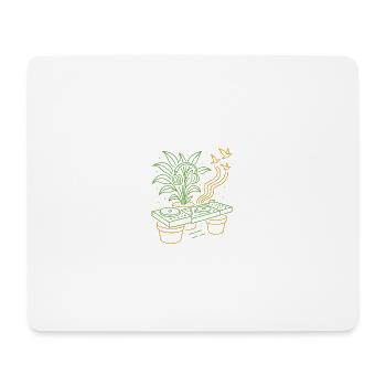 Green Groove DJ Plants - Mouse Pad (horizontal) - white - Front