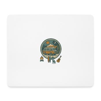 Retro Camper Night Adventure - Mouse Pad (horizontal) - white - Front