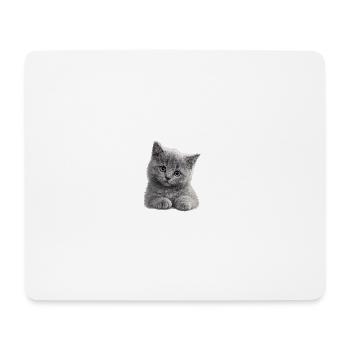 Cuddly Grey Kitten - Mouse Pad (horizontal) - white - Front
