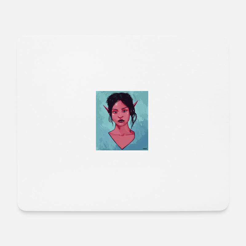 Portrait einer Dame - Mousepad (Querformat) - Weiß