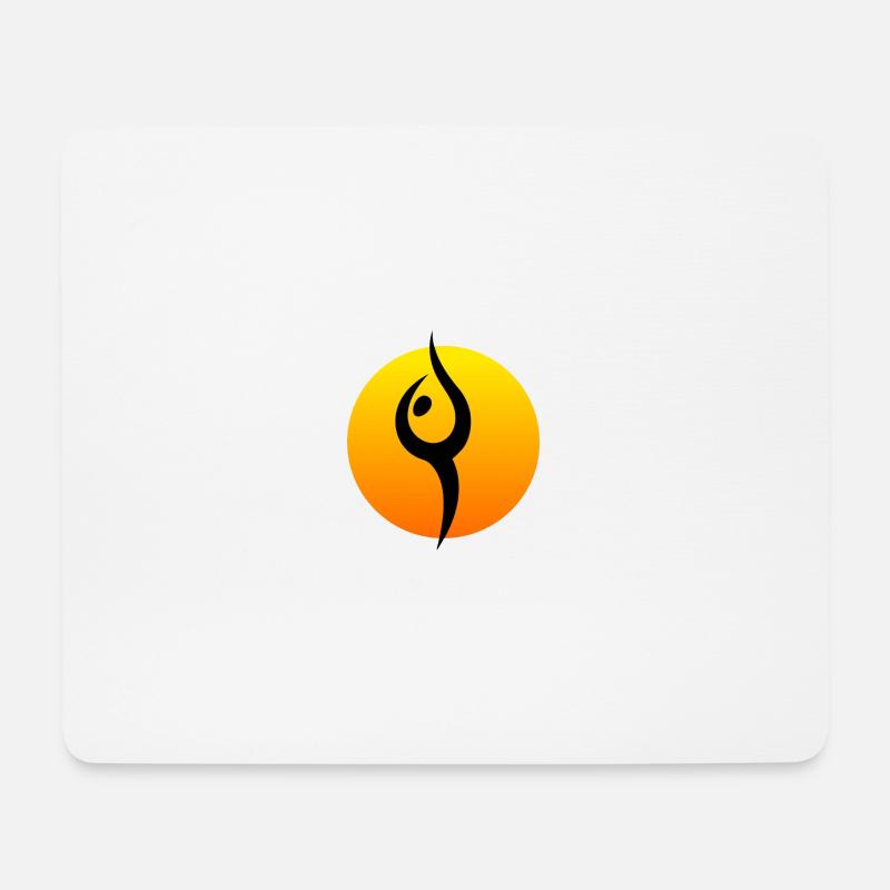 yoga - Mousepad (Querformat) - Weiß