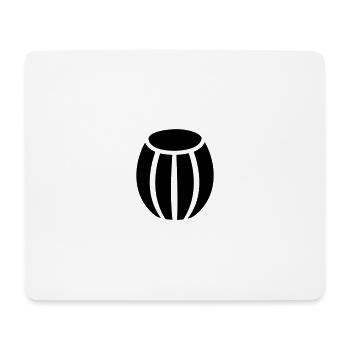 Holzfass Icon - Mousepad (Querformat) - Weiß - Vorne